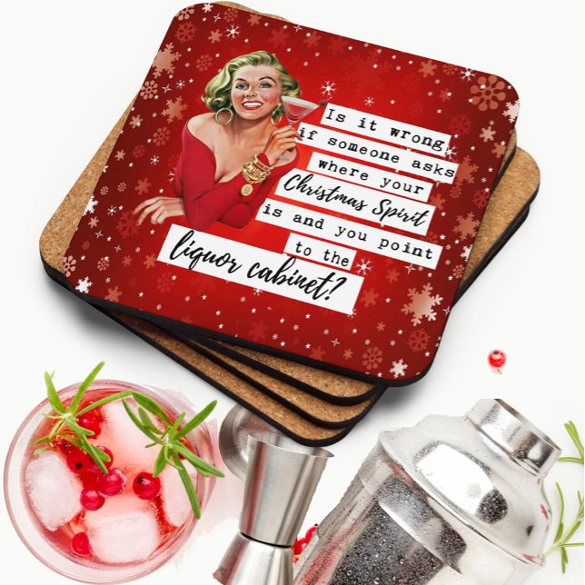 Funny Christmas Card Her Woman Best Friend Sassy Coaster (Creator Uploaded)