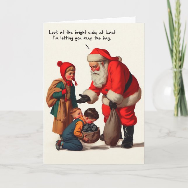 Funny Christmas Card - Lump of Coal from Santa (Front)