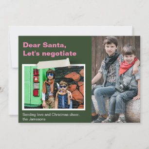 Funny Christmas Card Playful Dear Santa Card