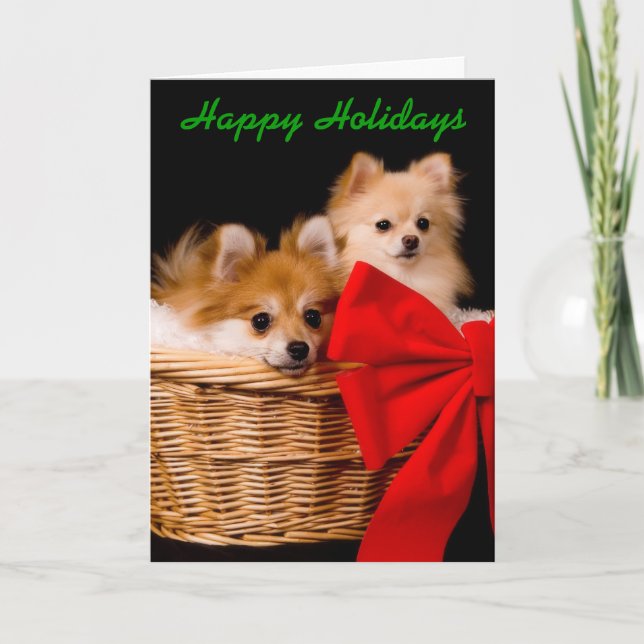 Funny Christmas Card - Pommies (Front)