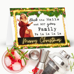 Funny Christmas Card Retro Best Friend "Deck"