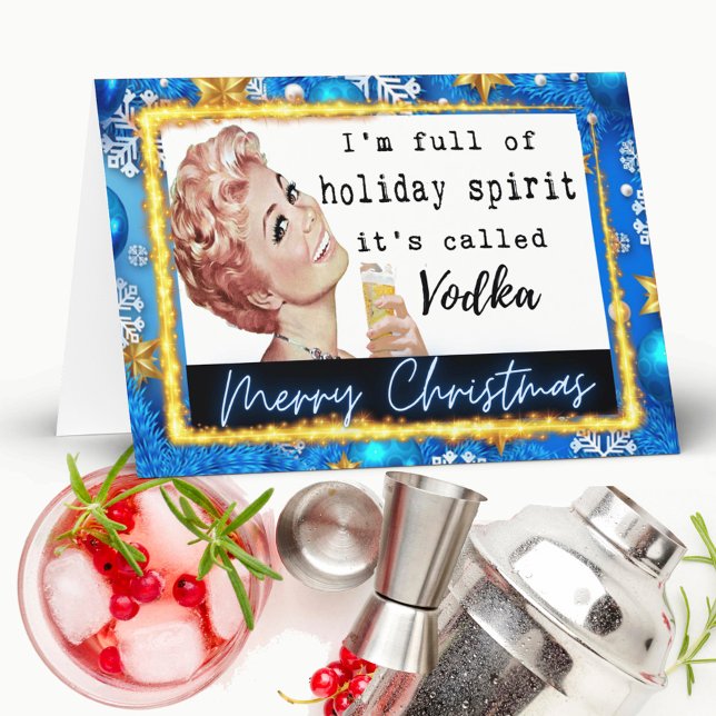 Funny Christmas Card Retro Best Friend "Vodka" (Creator Uploaded)