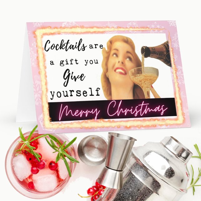 Funny Christmas Card Retro Best Friend "Yourself" (Creator Uploaded)