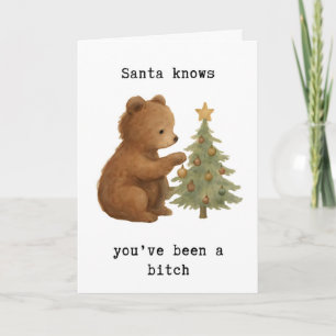 Funny Christmas Card, Rude Holiday Card, Snarky Card