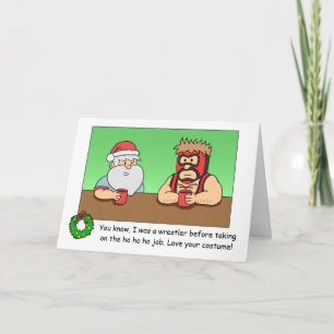 Funny Christmas Card: Santa's Job Experience Holiday Card
