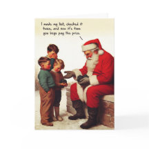 Funny Christmas Card - The Naughty List