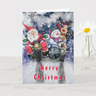 Funny Christmas Card with Happy Friends