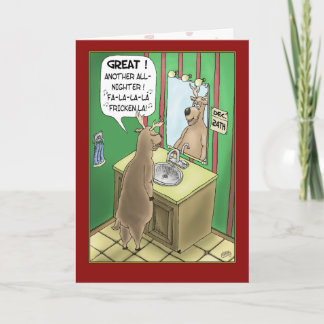 Funny Christmas Cards: All-Nighter Holiday Card