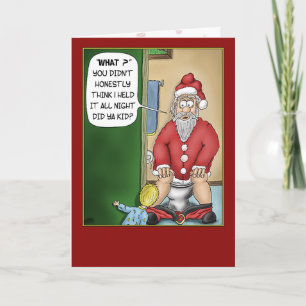 Funny Christmas Cards: Bathroom Break Holiday Card