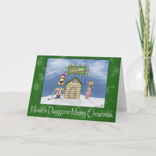Funny Christmas Cards: Doggone Merry Christmas Holiday Card