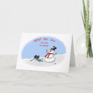 Funny Christmas Cards: Melt-Down Holiday Card