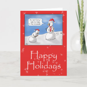 Funny Christmas Cards: No Rocks! Holiday Card