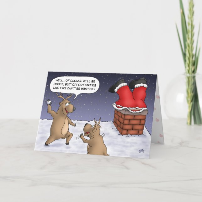 Funny Christmas Cards: Opportunities Holiday Card (Front)