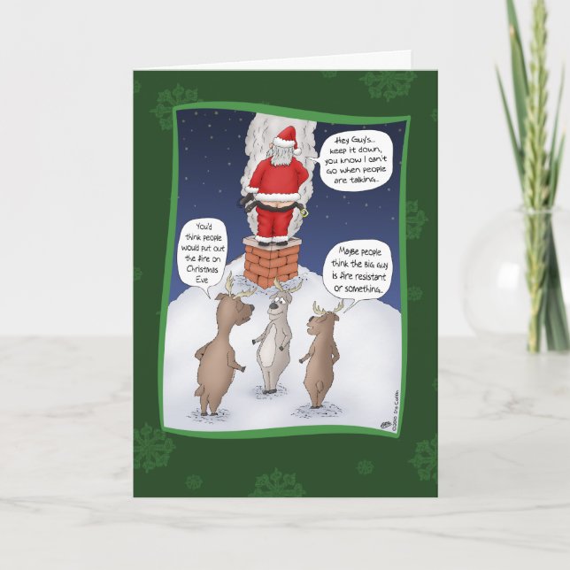 Funny Christmas Cards: Put the Fire Out Holiday Card (Front)