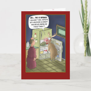 Funny Christmas Cards: Raiding the Fridge Holiday Card