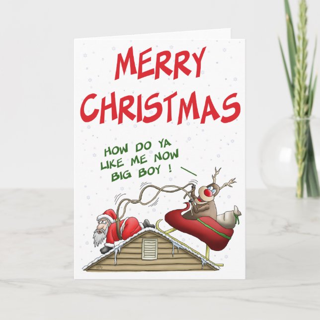 Funny Christmas Cards: Role Reversal Holiday Card (Front)