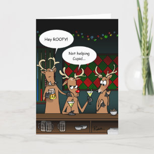 Funny Christmas Cards Rudolph Holiday Greeting