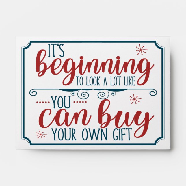 Funny Christmas Cash Money Envelope (Front)