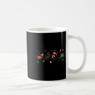 Funny Christmas Cat Black Cat Xmas Light Pajama Me Coffee Mug