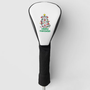 Funny Christmas Cat Closeup Golf Head Cover