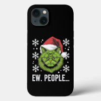 Funny Christmas Cat Ew People Meowy Cat Lovers