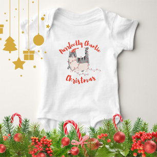 Funny Christmas Cat Meowy Humour Gift Baby Bodysuit