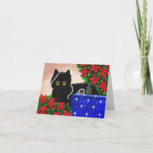Funny Christmas Cat Mouse Gift Creationarts Holiday Card