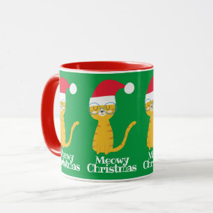 Funny Christmas Cat Mug