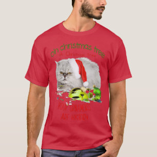 Funny Christmas Cat Oh Christmas Tree T-Shirt