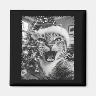 Funny Christmas Cat Selfie  Magnet
