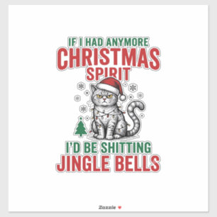 Funny Christmas Cat Spirit Vintage Engraving Desig