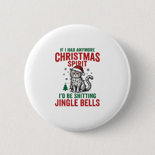 Funny Christmas Cat Spirit Vintage Engraving Desig 6 Cm Round Badge