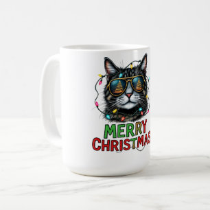 Funny Christmas Cat Sublimation Coffee Mug