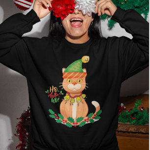 Funny Christmas Cat  Sweatshirt