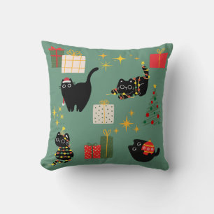 Funny Christmas Cats Cushion