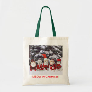 Funny Christmas Cats Tote Bag