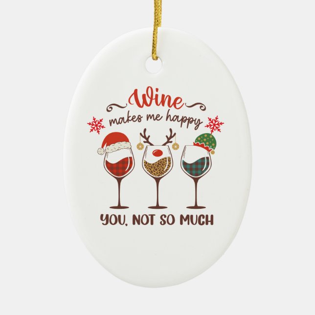 Funny Christmas Ceramic Ornament (Front)