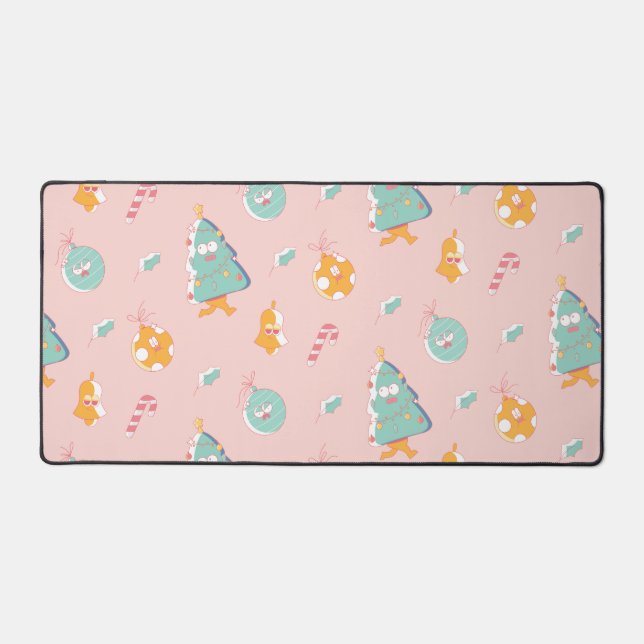 Funny Christmas Characters Desk Mat (Front)
