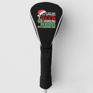 Funny Christmas Cheer Beer Drinking Holiday Spirit Golf Head Cover