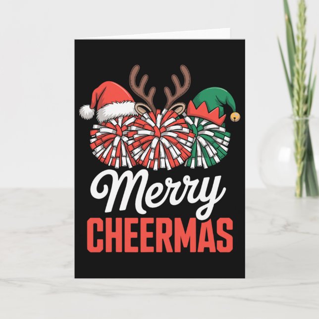 Funny Christmas Cheerleading  Card (Front)