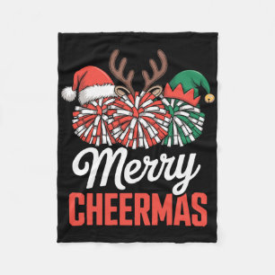 Funny Christmas Cheerleading  Fleece Blanket