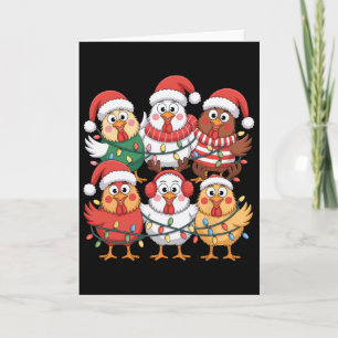 Funny Christmas Chicken Squad For Poultry Lovers H Card