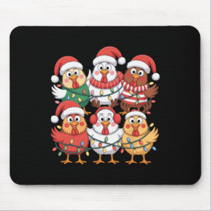 Funny Christmas Chicken Squad For Poultry Lovers H Mouse Pad