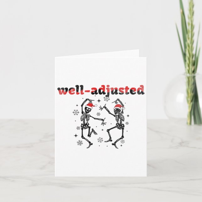 Funny Christmas Chiropractic Radiology Adjustment  Card (Front)