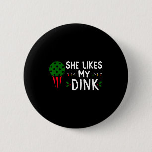 Funny Christmas Ckleball She Likes My Drink Outfit 6 Cm Round Badge