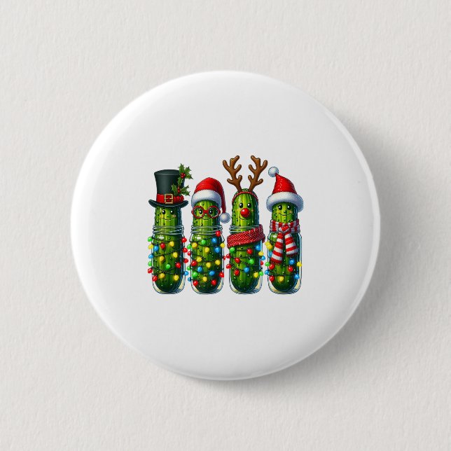 Funny Christmas Ckles Holiday Lights  6 Cm Round Badge (Front)