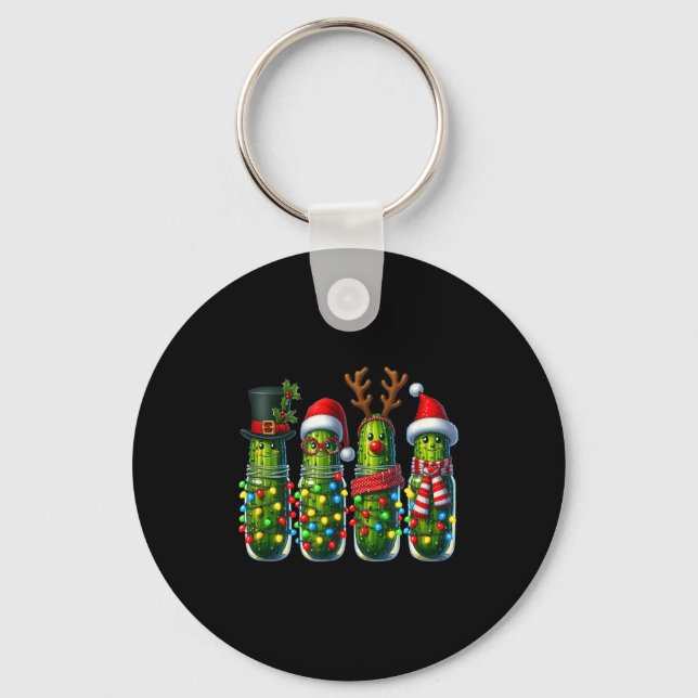 Funny Christmas Ckles Holiday Lights  Key Ring (Front)