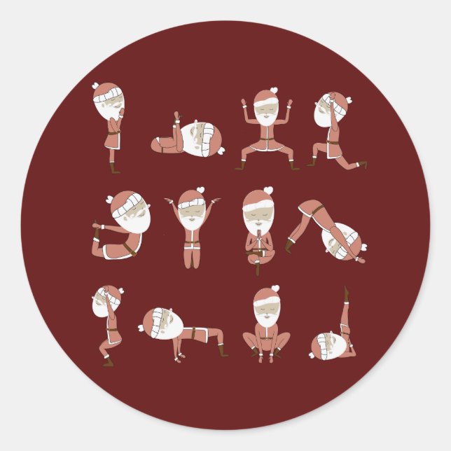 Funny Christmas  Classic Round Sticker (Front)