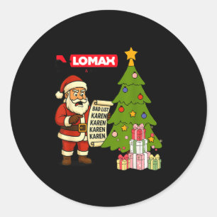 Funny Christmas Classic Round Sticker