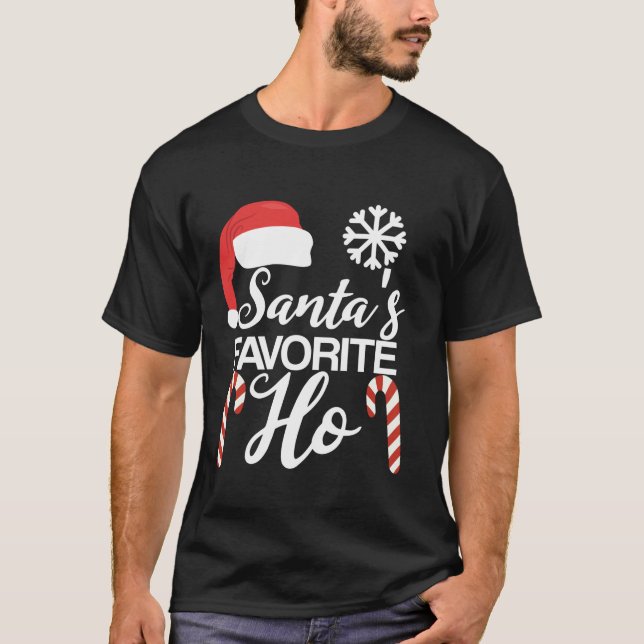 Funny Christmas Claus Family Pajama Santas Favorit T-Shirt (Front)